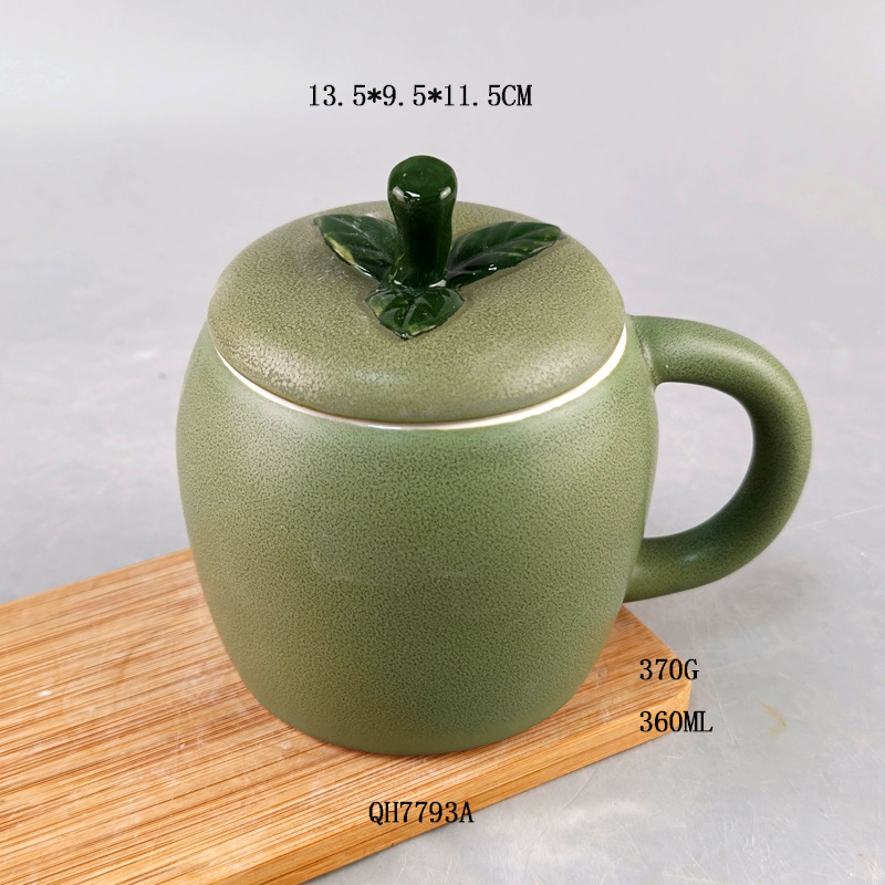 Inventario creativo de frutas pequeñas tomates en forma de tazas de cerámica encantadoras artesanías de cerámica regalo de mano tazas de agua