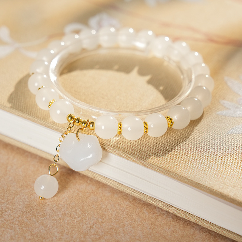 Nuevo estilo chino colorido arroz cuentas anillo campana trenzado cuerda pulsera artística retro pulsera estilo étnico todo partido pulsera para mujeres