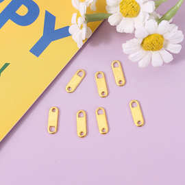 真金电镀不锈钢尾链吊牌手链项链延长链吊坠DIY饰品配件厂家批发