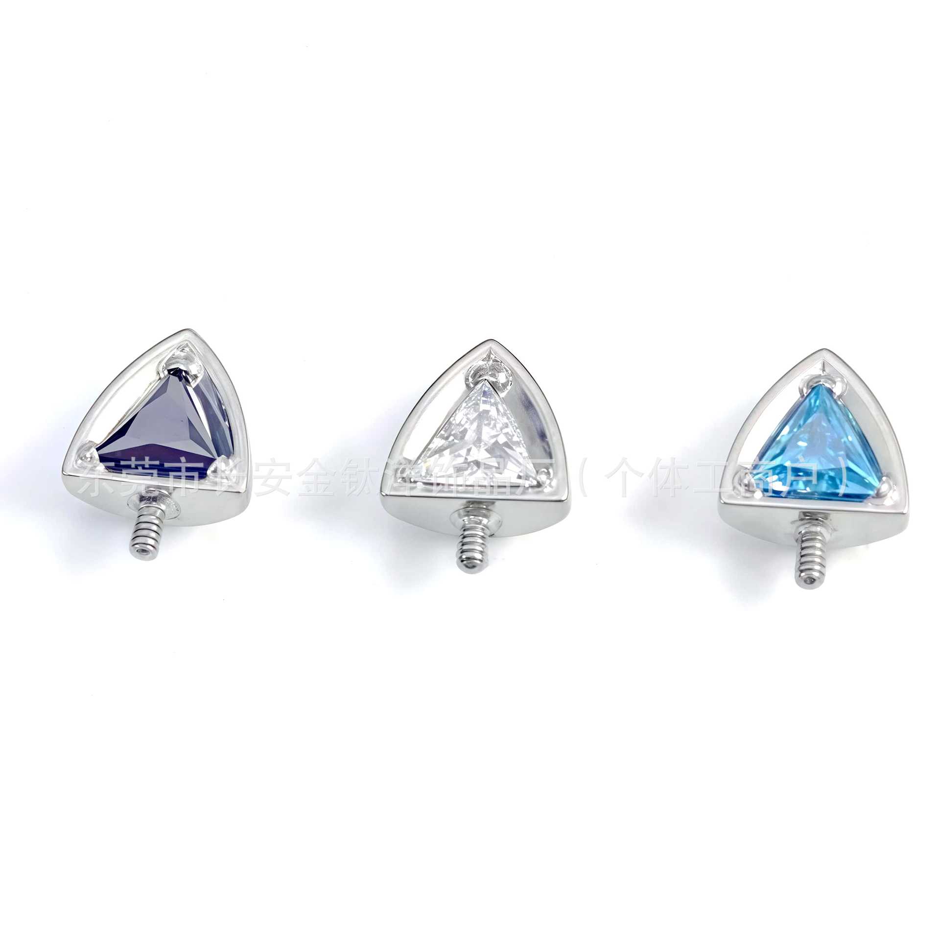 F136 Titanium Cat Ear Devil Nail 5A Zircon Ear Bone Stud G23 Titanium Alloy Body Piercing Jewelry detail image 7