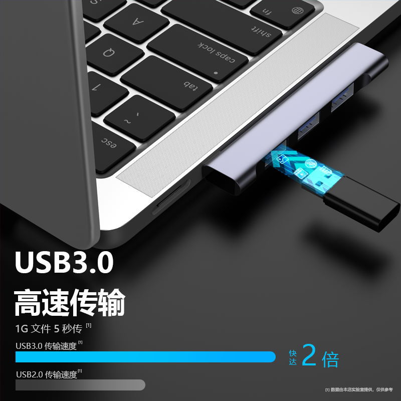 Suministro directo de fábrica USB3.0 estación de acoplamiento divisor typec estación de acoplamiento enchufe directo enchufe lateral borde-pegado pequeño y conveniente