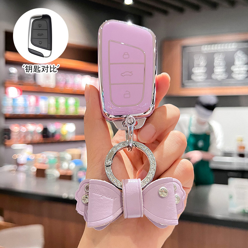 [Chery L 스타일] 실버 엣지 퍼플 + 퍼플 리본