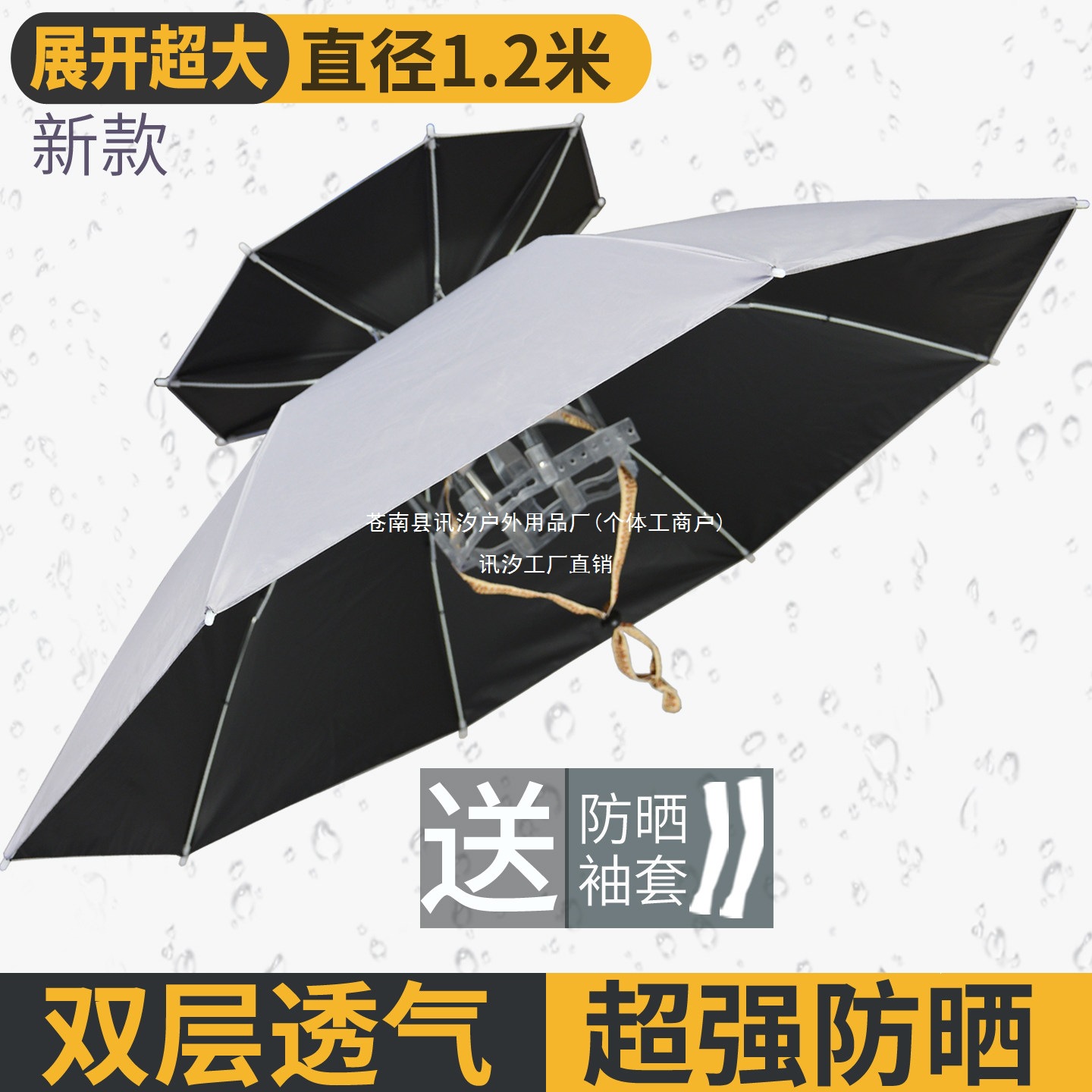 2026 Fishing Umbrella Hat, Head-Worn Sunshade, Breathable, UV Protection, for Men and Women, Summer, Xunxi Xunxi