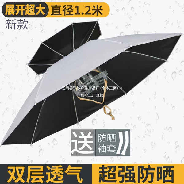 2026 Fishing Umbrella Hat, Head-Worn Sunshade, Breathable, UV Protection, for Men and Women, Summer, Xunxi Xunxi