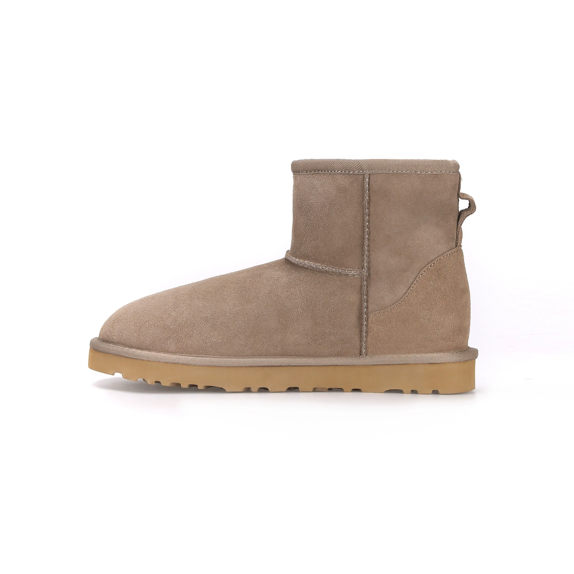 Новые 2024 mid -tube high tube thick sheepskin and hair all -in -one female snow boots leather cotton shoe high -top Sangpo village to keep warm