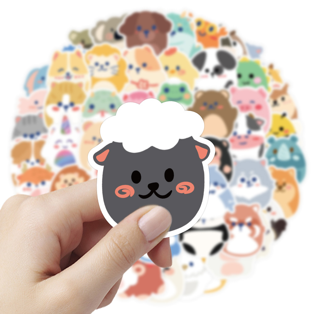 21g Weight Stickers Stationery Type 1 Set Quantity Learning Occasion PVC self-adhesive Material Animal, Cartoon Pattern Cute Style 1 Set Animal Cartoon Learning PVC Self-adhesive Cute Stickers 9