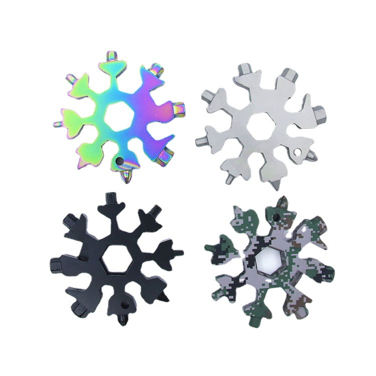 多用途18合一多功能雪花板手工具卡组合多用途六角梅花五金工具卡