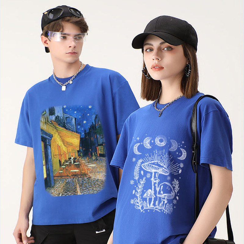 220グラム重ポンドゆるい丸首半袖夏対外貿易tシャツ独立駅SHEIN男女上着カスタムロゴ