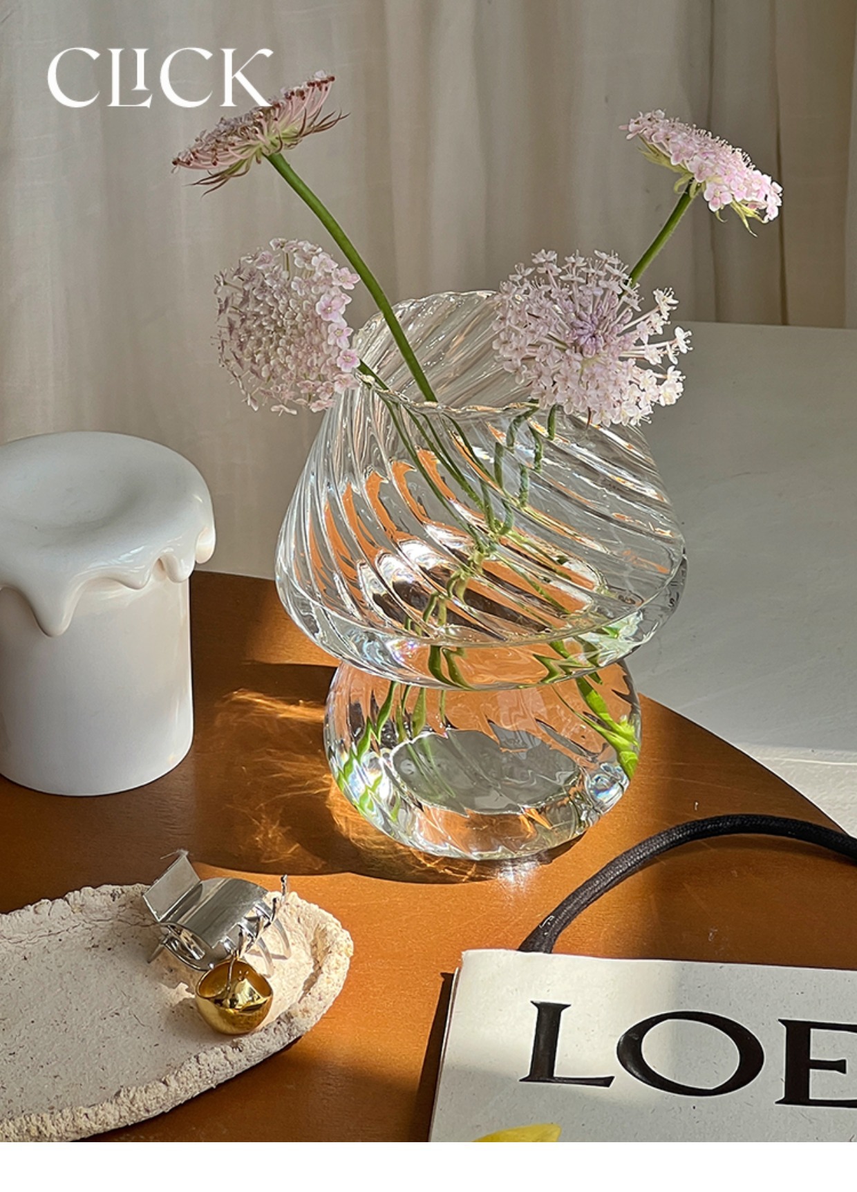 Yellow Purple Glass Lamp