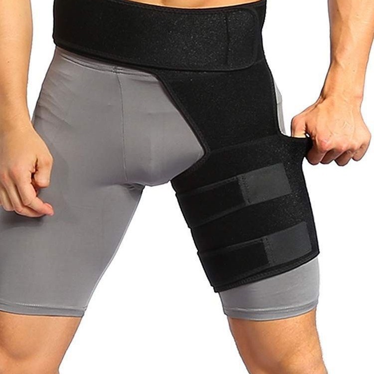 Factory Direct batch cross-border fitness leg protection belt groin anti-muscle strain hip protection belt pressure weightlifting thigh protection