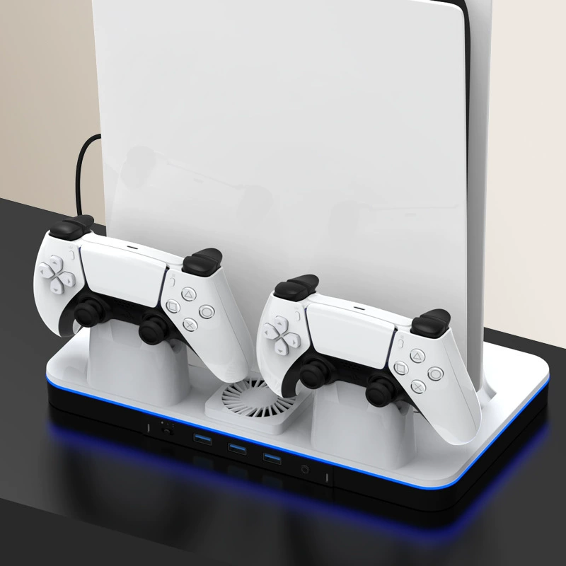 PS5 SLIM Pro Большой Хозяин Порошок Быстрая зарядка Нижний вентилятор охлаждения Подсветка RGB светительная станция