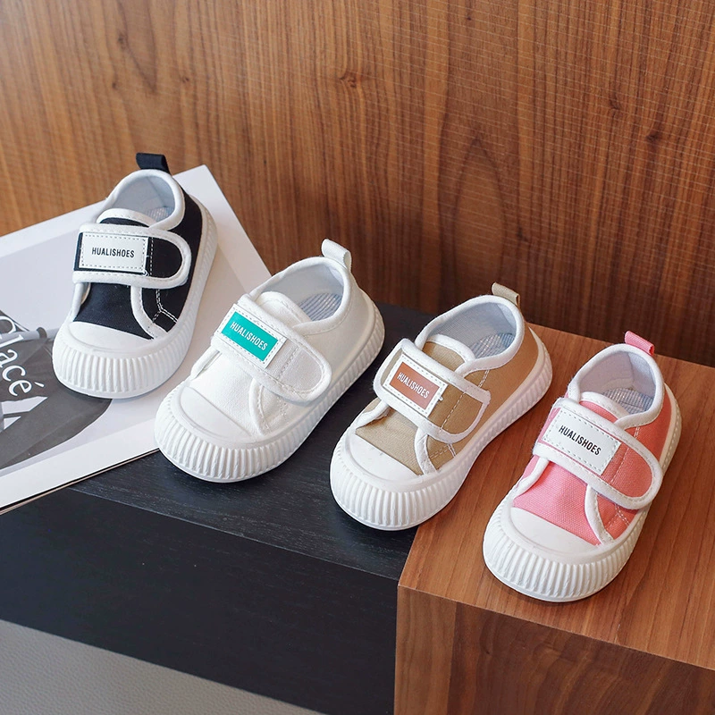 Детская обувь на холсте 2025 весна и осень новая обувь для девочек детская обувь обувь для мальчиков простой повседневный детский сад