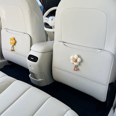 Chair back anti-kick pad back anti-kick pad, child rear seat - sunflower-oula-5-2-piece-set-of-rear-seat-anti-kick-pads-dawn-white