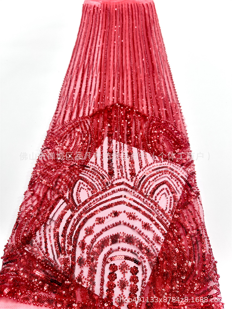 Moda Suzhou vestido de boda de noche de encaje bordado sequillas de encaje comercio exterior transfronterizo al por mayor tela