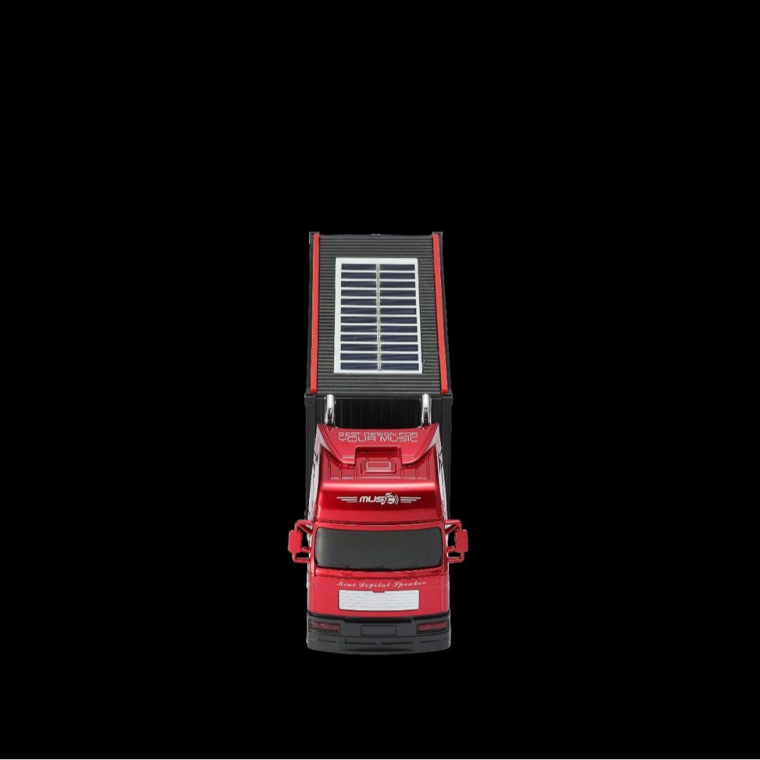 alta calidad de sonido al aire libre carga solar bluetooth sonido modelo de camión de contenedor subwoofer FM radio TF tarjeta de inserción