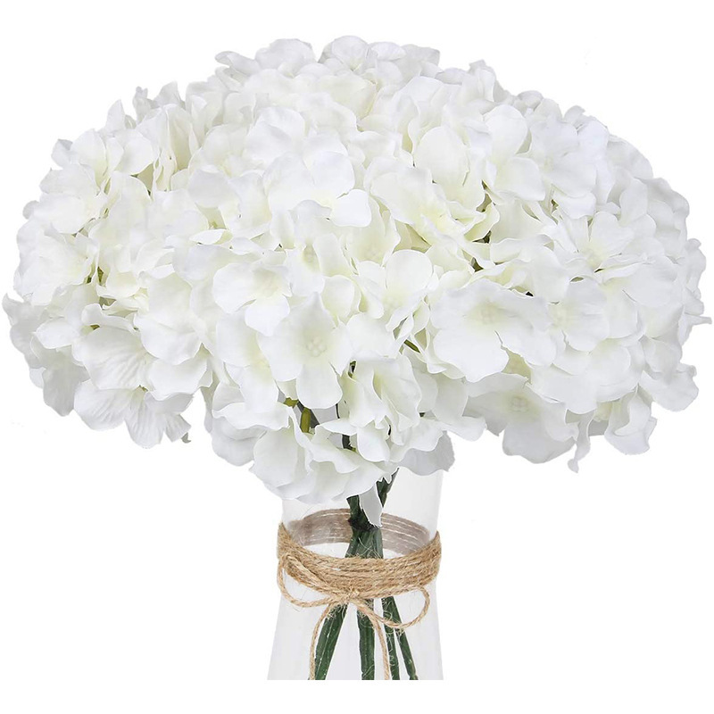 Flores de imitación de alta gama de una sola rama sensación de gran hortenida cabeza de hortenida decoración de mesa de comedor para el hogar accesorios de fotografía