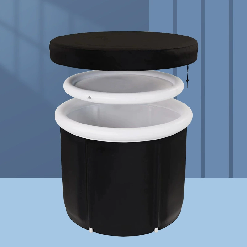 Трансграничная фабрика в наличии Ведро для ледяной ванны Утолщенное ведро для ванны Взрослое бытовое складное ведро для ванны из ПВХ Стеганая Ванна