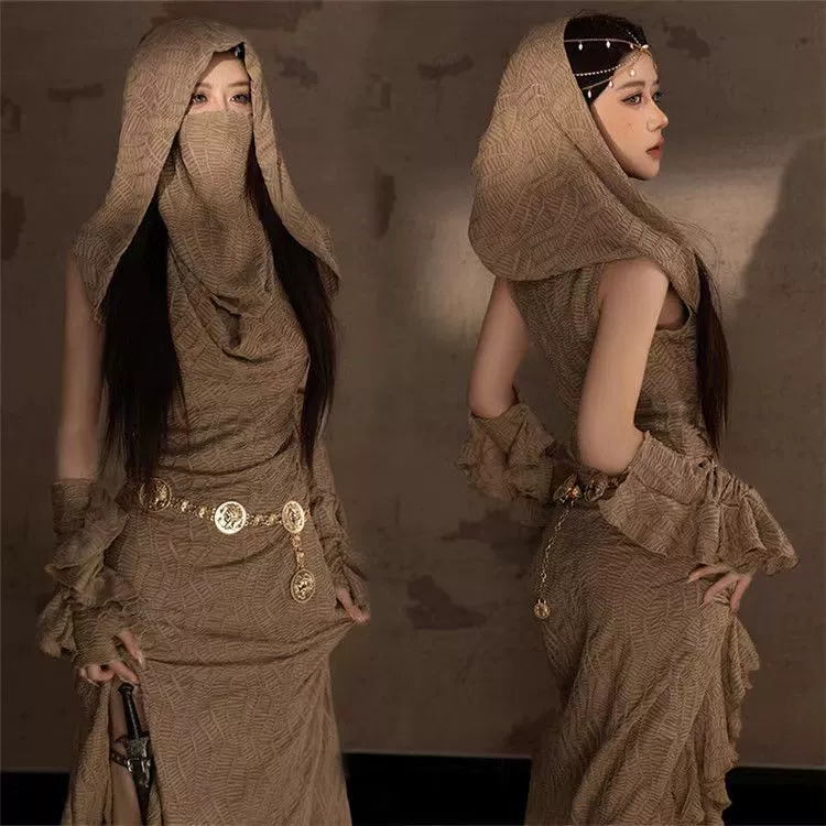 Новый экзотический наряд принцессы в стиле путешествий по пустыне и пустыне в западном стиле.