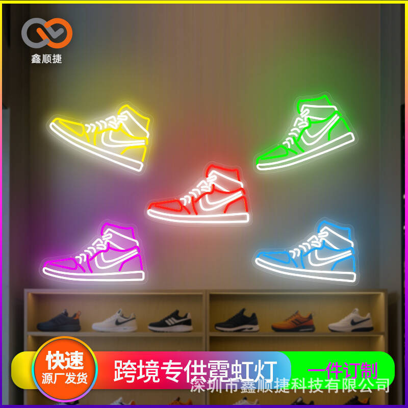 Foreign Trade Neon Led Light-Emitting Shoes, Sports Shoes, Styling Lights, Basketball Shoes, Decorative Neon Light-Emitting Characters, Advertising