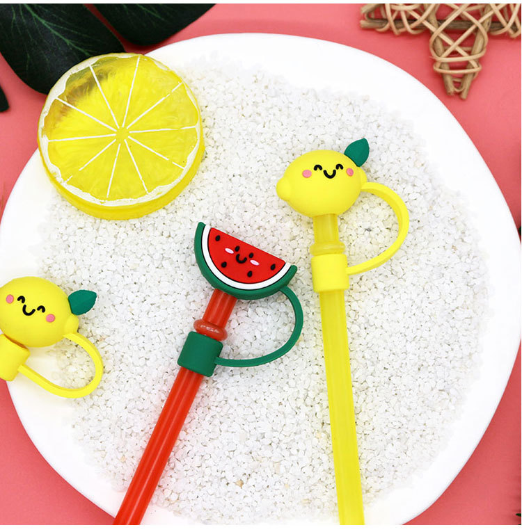 Cute Animal Fruit Silica Gel Straw 1 Piece display picture 5