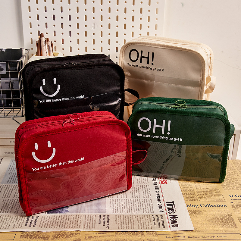 Estuche para lápices de lona de gran capacidad ins caja de papelería japonesa para niñas bolsa de papelería de alto valor bolsa de dolor multicapa caja de lápices