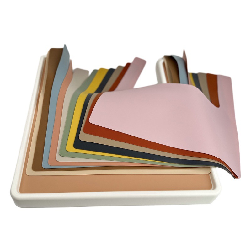 Los manteles individuales planos de silicona para niños son resistentes al aceite y a las manchas, aislamiento doméstico, lavables, manteles para niños pequeños, alfombrillas para platos, antideslizantes.