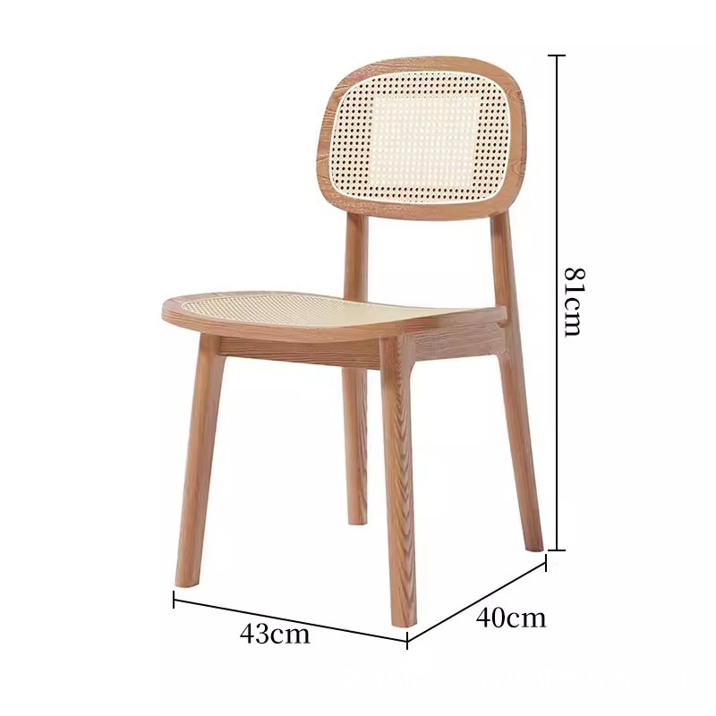 Silla de comedor de madera maciza para restaurante