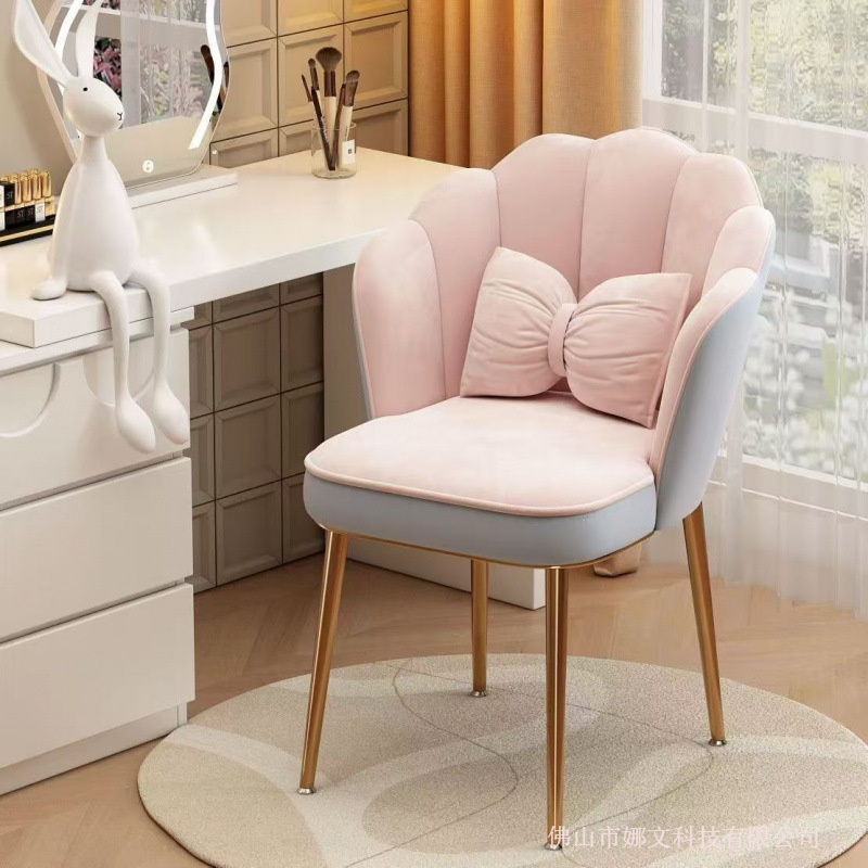 Silla de comedor de madera maciza simple y cómoda silla de estudio taburete silla de dormitorio de niñas silla de maquillaje