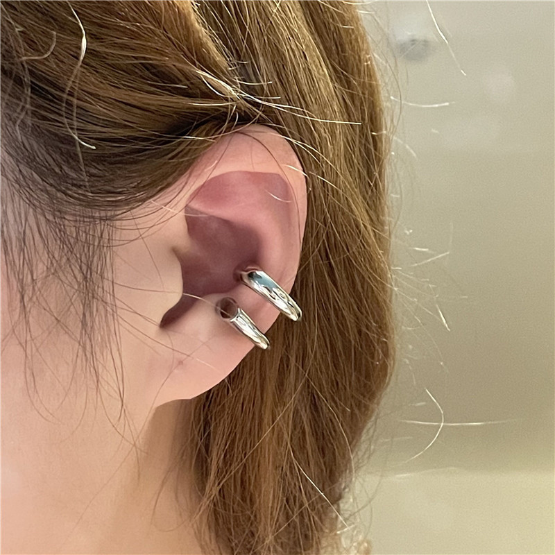 Wholesale Jewelry Simple Metal Double-layer Ear Clip Nihaojewelry display picture 4