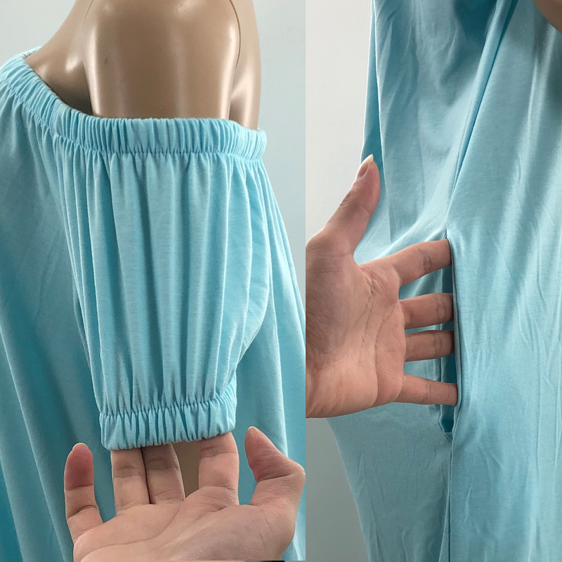 Ropa de mujer europea y americana 2022 nuevo mono color sólido suelto largo mono de manga corta mono de mujer verano