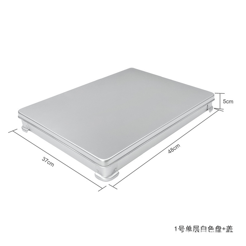 高級日本式防錆料理食材箱餃子サーモン冷蔵庫保存箱白色アルミ二重皿フロスト|undefined