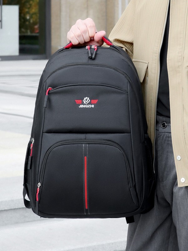 2025 Mochila de computadora de negocios informal para hombres nuevos transfronterizos Mochila de computadora de gran capacidad para estudiantes de secundaria y preparatoria