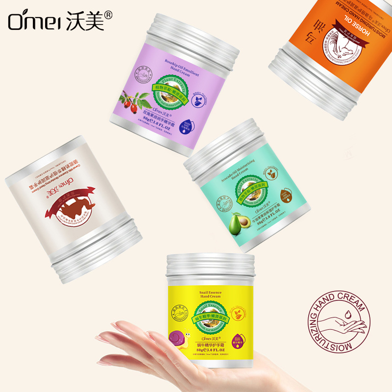 Wome Ma Oil Hand Cream Avocado Camel Milk Anti-Dry Cracking Moisturizing Hand Cream Hydrating & Replenishing Skin-Nourishing Non-Tightening