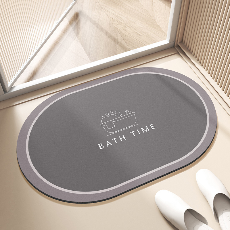 Baño de barro de diatomeas alfombra de suelo de secado rápido inodoro puerta de inodoro absorción de agua alfombra antideslizante inodoro alfombra de caída