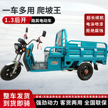 电动三轮厂家载重王三开门加固车架多功能摆摊卖菜新款家用三轮车