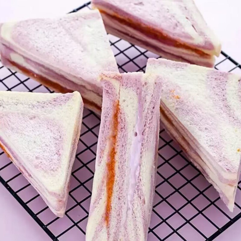 Taro and Meat Floss Sandwich, Taro and Avocado 50g Stuffed Toast Bread, Breakfast Snack, Individually Packaged, Whole Box Taro and Meat Floss Sandwich, Taro and Avocado 50g Stuffed Toast Bread, Breakfast Snack, Individually Packaged, Whole Box