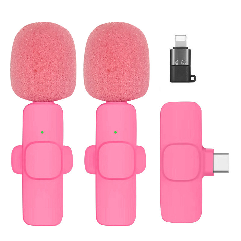 Punto transfronterizo K8K9 clip de collar inalámbrico micrófono reducción de ruido en vivo clip de collar micrófono grabación de video radio micrófono inalámbrico