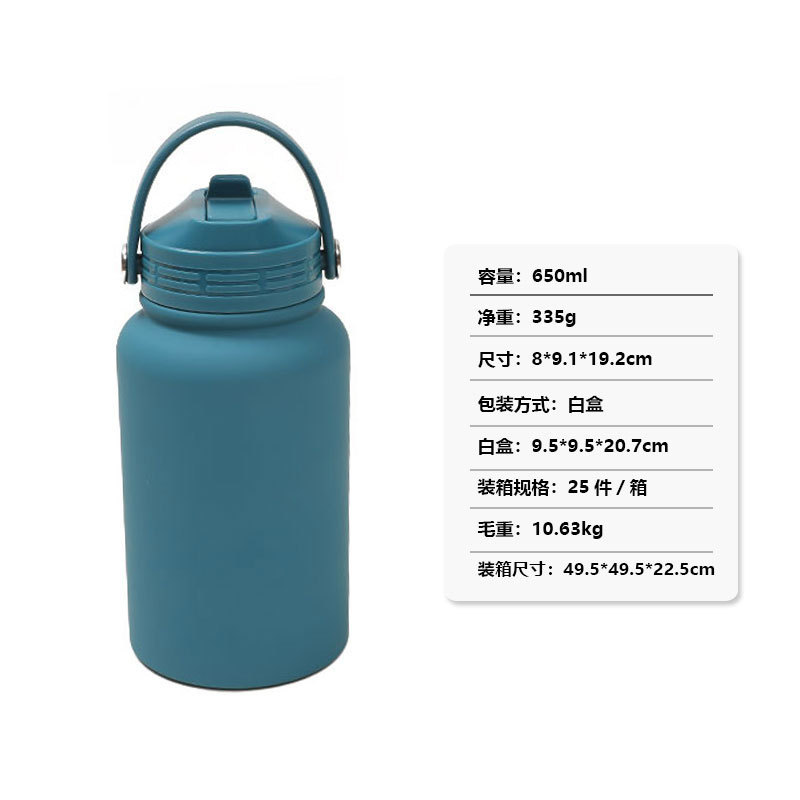 新品不锈钢便携式手提运动壶 户外折叠硅胶吸嘴保温杯高颜值水杯|undefined