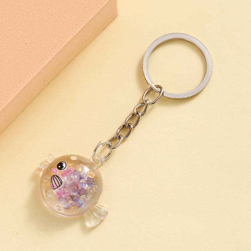 9g Weight Keychain Classification 1 Piece Quantity Daily Occasion Resin Material Fish Pattern Unisex Gender Cute Style 1 Piece Cute Fish Resin Unisex Keychain 10