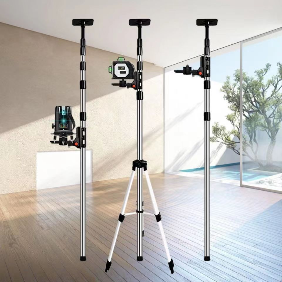 Horizontal personalizado elevación barra de soporte soporte infrarrojo barra telescópica nivel de agua trípode tipo general techo colgante