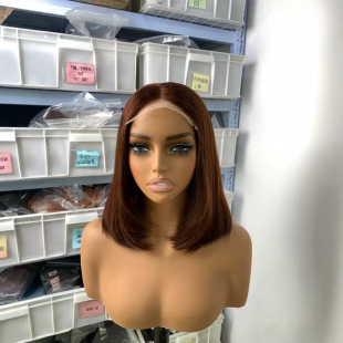 5x5Kim closure bob head cover real hair wig humanhair wigs butterfly bob wig