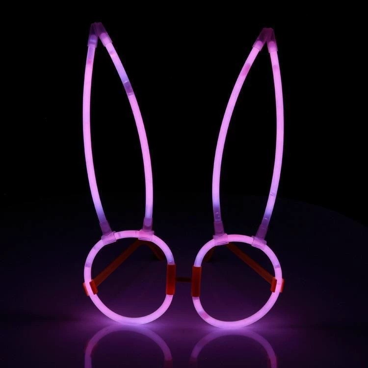 Fábrica directa de gafas de conejo luminoso regalos de vacaciones padres e hijos fiesta de cumpleaños de moda creativa juguetes luminosos DIY