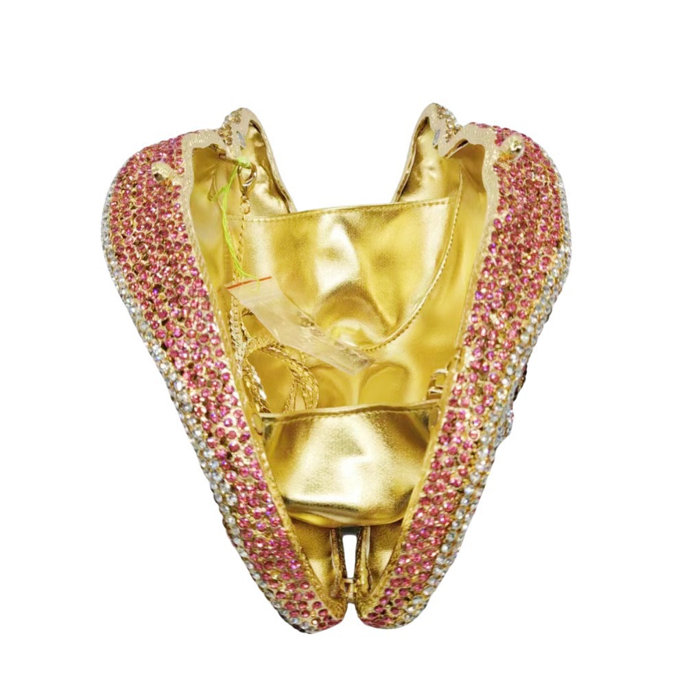 Shell Conch Rheinstone Bag conchas diamantes bolsas de cena bolsas de mano de diamantes bolsas de mujer oro