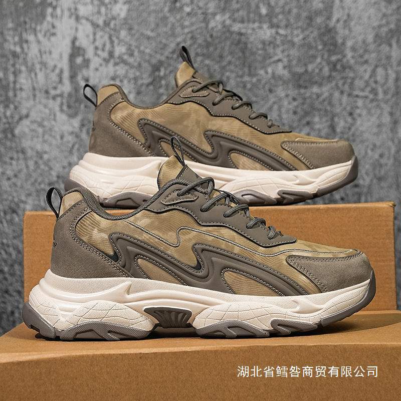 正版男鞋2025秋冬款运动鞋防水防寒复古老爹鞋时尚百搭男士休闲鞋