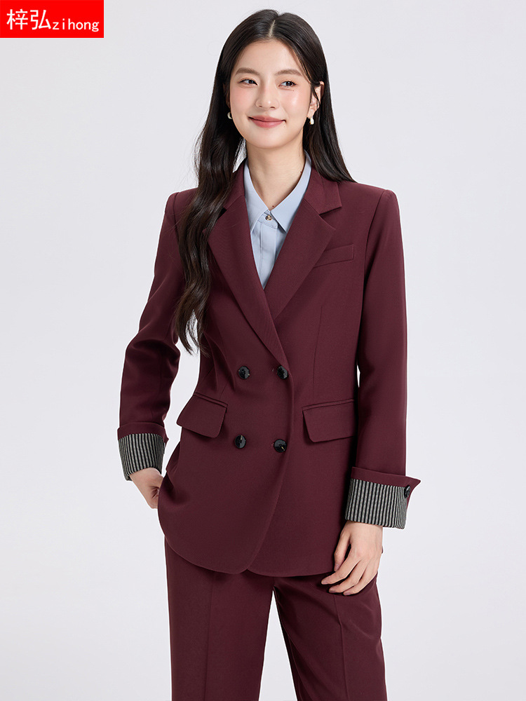Qadın kostyum dəsti 2025 payız slim fit iş üçün