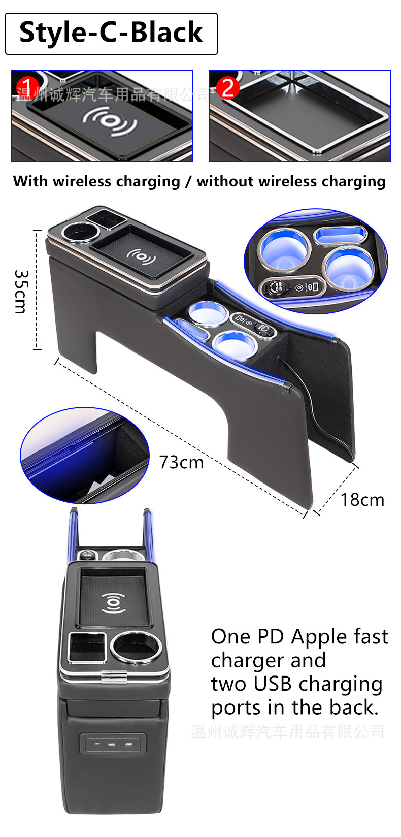 For Toyota Voxy Noah 80 Series 70 Series Hybrid Armrest Box Special Central Armrest Box Gasoline Edition