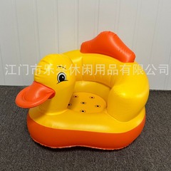 卸売りクロスボーダーの商品源の小さい黄色のアヒルはシートの頭の金の子供の赤ちゃんの空気を入れるシートの空気を入れるソファーを学びます。