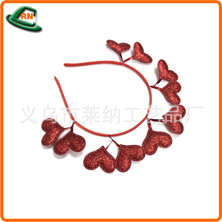 Leena fábrica directa nuevo Día de San Valentín transfronterizo diadema fiesta boda accesorios para el cabello 10 en forma de corazón diadema accesorios para el cabello