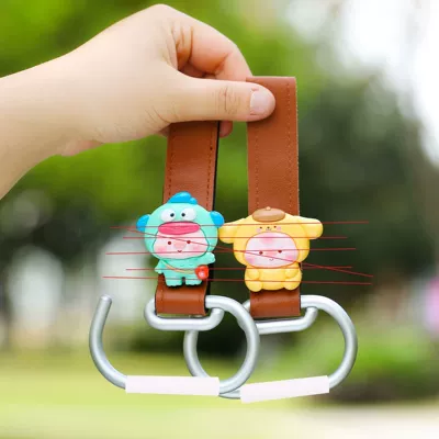 Other Electric Vehicle Accessories: Universal Storage Battery Car - one-without-cartoon-figurine-leather-g-hook-brown