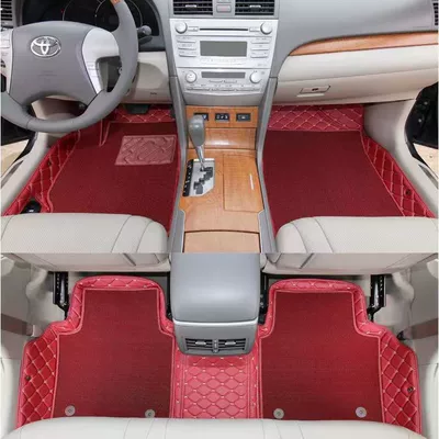floor mats — Ayaqaltılar (Kovriklər) - burgundy-burgundy-snow-silk